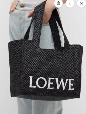 Loewe black straw bag - minimal use - dust bag